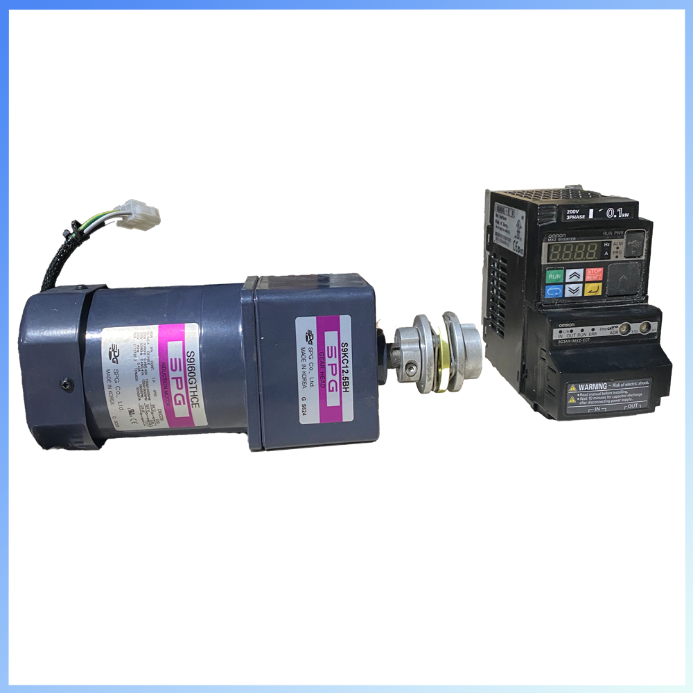 Omron 100w inverter + SPG 60w induction motor + 12.5:1 Gearhead combo