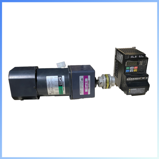 3G3MX2-A2001-V1 + 3G3AX-MX2-ECT + OM 3ph 60 W magnetic brake motor  + SPG 12.5:1 Gearhead combo