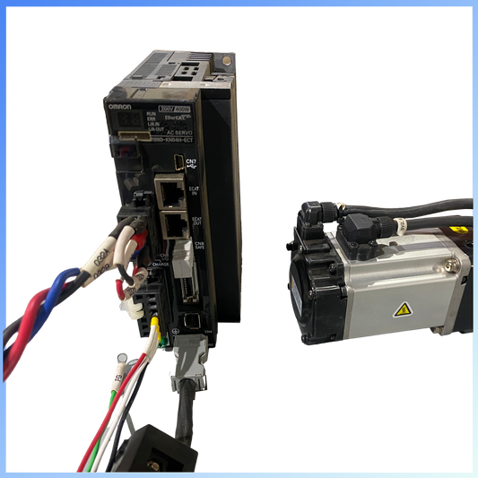 Omron 200 W servo Drive + R88M-K10030T-S2 100w servo motor combo (refurbished)