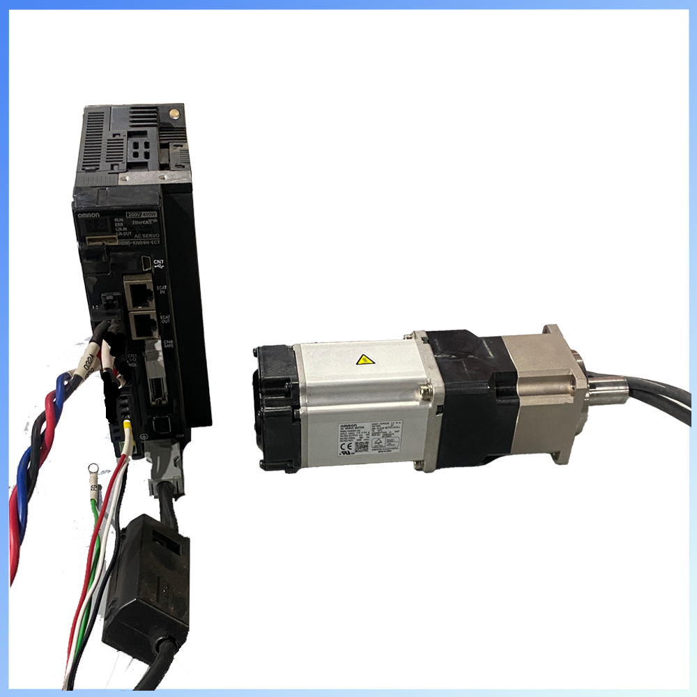 Omron 750 W servo drive + motor + 10:1 gearbox combo (refurbished)